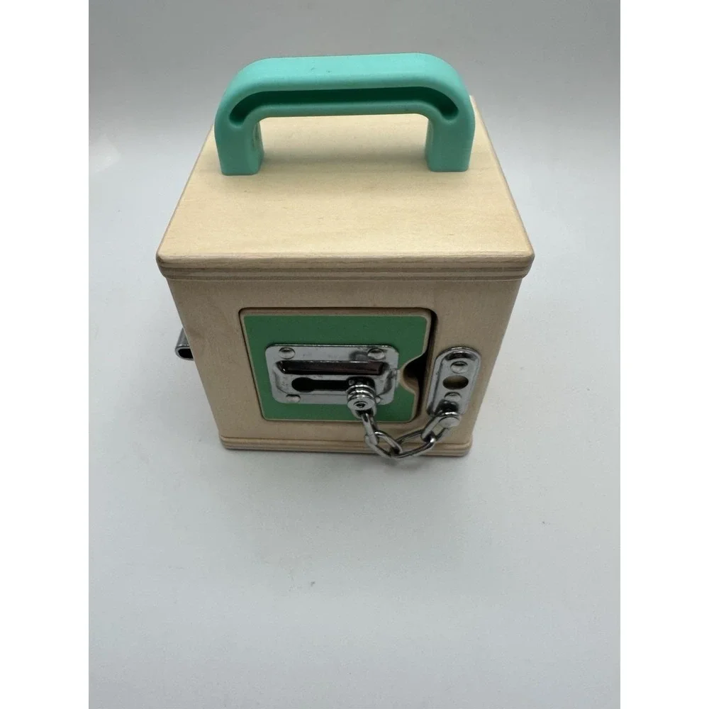 Lovevery Lockbox Wooden Montessori Activity Toy Fine Motor Skills Toddler Cube